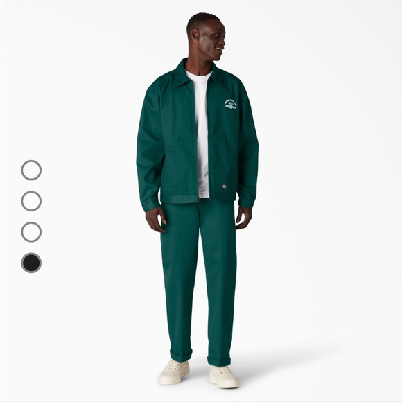 Dickies Regular Fit Cuffed Work Pants, Forest Green - Picture 3 of 8
